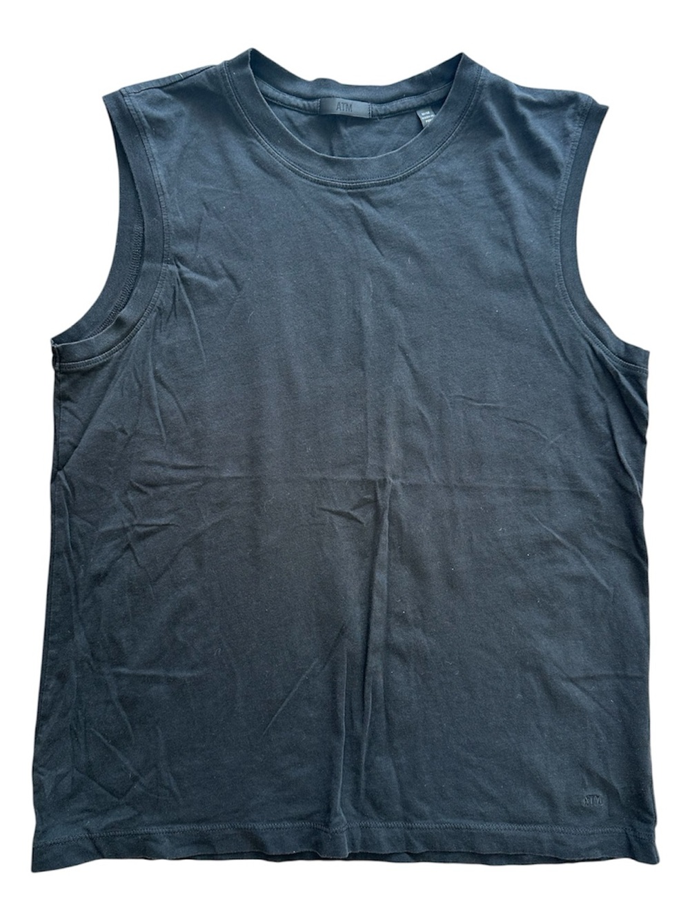 ATM Cotton black Sleeveless t-shirt M